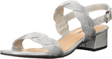 Easy Street Women's Charee Block Heel Sandal Heeled 31-6599 Silver Gray 6.5M