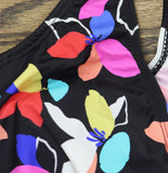 Island Escape Womens One Piece Swim Magnolia Underwire Swimdress Black Multi 8