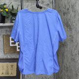 Medcouture Womens V-Neck Stretch Back Scrub Shirt Top 167058ea351629 Blue 3XL