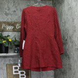 City Studios Juniors Herringbone Tweed Mini Dress 1921YT1BT1 Red Lilac 9/10