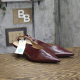 A New Day Womens Samantha Sling Back Kitten Heels 94462868 Burgundy Red 9.5M