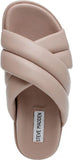 Steve Madden Womens Motte Faux Leather Slide Sandals MOTT03S1 Taupe Brown 6M