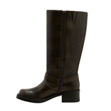 Wild Fable Womens Rebel Tall Moto Buckle Boots 90366583 Brown 9.5M