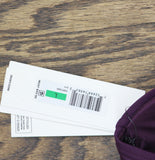 DKNY Shirred U-Wire Bandeau Bikini Top DIMTS403 Port Purple L