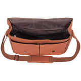 Kenneth Cole Reaction Leather Messenger Bag for Laptop/Tablet Cognac Brown