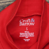 Croft & Barrow Womens Essential Long-Sleeve Mockneck Top WC10K237RS Cherry Red S