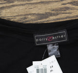 Polly & Esther Juniors Solid Scoop-Neck Skimmer Top Black L