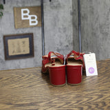 A New Day Womens Lucky Square Toe Mary Jane Heels Block 94305218 Red 6.5M