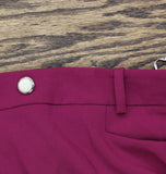 Calvin Klein Mid-Rise Straight-Leg Pants X4NPL553 Mulberry Purple 14W