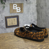 Universal Thread Mary Jane Flats with Ankle Strap 94462393 Leopard Dark Brown 8M