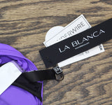 La Blanca Piece Swimsuit Underwire Lace Up Island Goddess Ultraviolet Purple 10