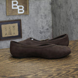 A New Day Womens Sammie Ballet Flats Faux Suede 94462430 Brown 7M