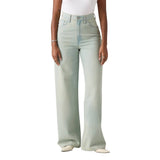 Levi's Baggy Jeans Button Fly High Rise Relaxed Straight Leg On Blast Blue 28X31