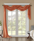 Madison Park Harper Sheer Curtain For Living Room Harper Orange 144" x 42"