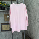 Woman Within Womens Fleece Fuzzy Knit Pullover Sweatshirt Light Pink 1X
