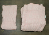 Poppy & Fritz Scrunch Stripe 2-Piece Pink Microfiber Twin Quilt Set Pink Twin