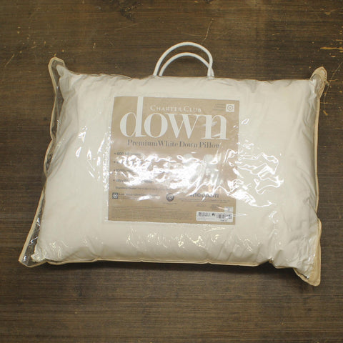 Charter Club Medium Density Down Pillow KEDP0850WQ White Standard / Queen