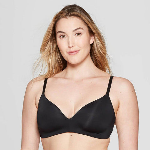 Auden Women's Bliss Lightly Lined Wirefree Bra 53934277 Black 34D