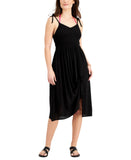 Miken Juniors Smocked Midi Dress Cover Up I7187P380 Black XS