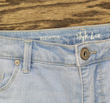 Style & Co. Womens Bermuda Rolled Cuff Stretch Jean Shorts Light Blue 16