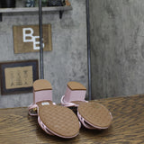 Arezzo Camila Mid-Block Strap Sandal Soft Violet Purple 7B