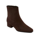 Universal Thread Ankle Bootie with Block Heel and Memory Foam Brown 7.5M