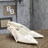 A New Day Womens Milan Slingback Pumps 93708032 Cream Off White 11M