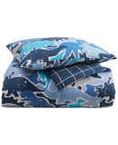 Charter Club Kids Dino Camo 3-Piece Cotton Comforter Set Blue Multi Full / Queen