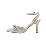A New Day Womens Carmin Bow Pumps with Memory Foam Insole Silver Gray 12M