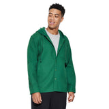 Original Use Mens Hooded Long Sleeve Button-Down Shirt 90756408 Green L