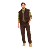 Woolrich X TGT Snap Closure Utility Pocket Fisherman Lined Jacket Vest Brown XL