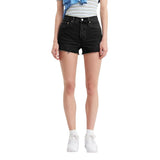 Levi's 501 Original Distressed Button Fly Jean Shorts Jorts Lunar Black 30