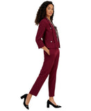 Kasper Womens Stretch-Crepe Shawl-Collar Blazer Jacket 10914849 Shiraz Red 4