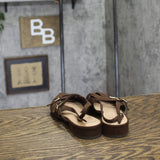 A New Day Womens Twiggy Multi Buckle Mini Heel Flats 94303757 Brown 7M