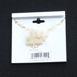 Hope Heart Awareness Ribbon Necklace Gold Multi 17" + 3"