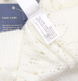 Universal Thread Knit Ribbed Hem Crochet Sweater Vest Cream Off White M