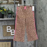 Kids Headquarters Little Girls Fleece Straight Leg Sweatpants Cheetah Brown 5