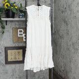 Xhilaration Women's Sleeveless Lace Detail Tiered Shift Dress JTD1324DXQ
