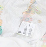 Style & Co. Cotton Printed Henley Top 100142569MS Retro White Multi M