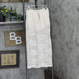 Wild Fable Womens Mid-Rise Sequin Lace Midi Skirt Champagne Off White XS