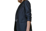 Calvin Klein Womens One-Button Suit Blazer Jacket CSE5224N Indigo Blue 10