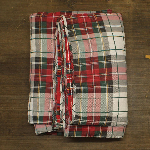 Levtex Home Cotton Spencer Plaid Reversible Quilt Red Mutli King / Cal King