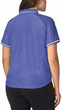 Mondetta Womens Active 1/4-Zip Short Sleeve Mesh Polo Shirt 1751752