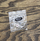Halo Heart Pendant Necklace on Snake Chain Silver Gray / Pink 17.5"