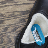 Foamwalk Mens EVA Faux Fur Lined Clogs 167cf8d2e8699f Black 10