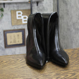 A New Day Womens Nelly Under Knee Heeled Boots Faux Leather 94637610 Black 8M