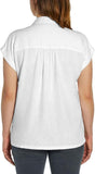 Orvis Womens Linen Blend Button Up Shirt 1758407 White 2XL