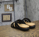 Easy Spirit Womens Westly Strappy Toe Loop Slide Sandals SEWESTLY3 Black 9M