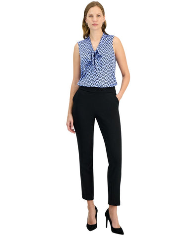 Kasper Womens Pull On Stretch Ankle Pants 10924325 Black XL