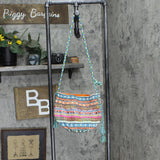 Lovestitch Womens Braided Embellished Shoulder Bag Blue Multi One Size